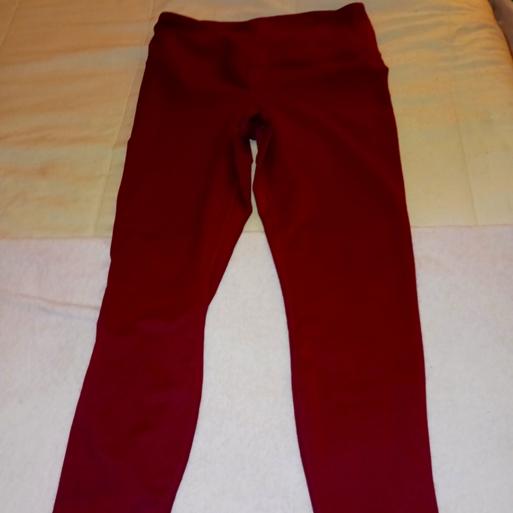 Red leggings by velocity size L